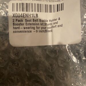 Black Seat Belt Buckle Holder & Booster Extension Kit